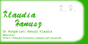 klaudia hanusz business card